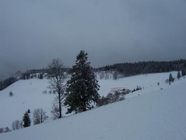 Blick auf das Skigebiet Muggenbrunn vom Kpfle-Lift