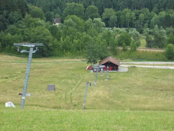 Blick auf die Talstation des Skilift Stockinger